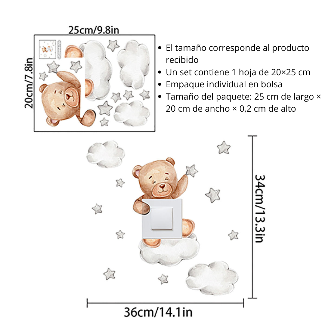 SueñoTierno™ – Pegatinas de pared para noches tranquilas y seguras