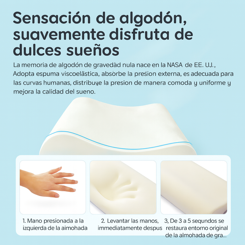 NurturaSueño™ – Almohada Sensorial Infantil para un Sueño Profundo y Tranquilo